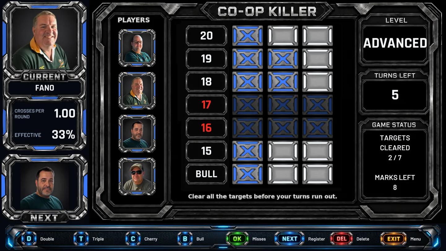 Co-op Killer gameplay on the DartArcade TV display